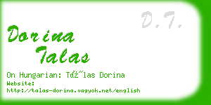 dorina talas business card